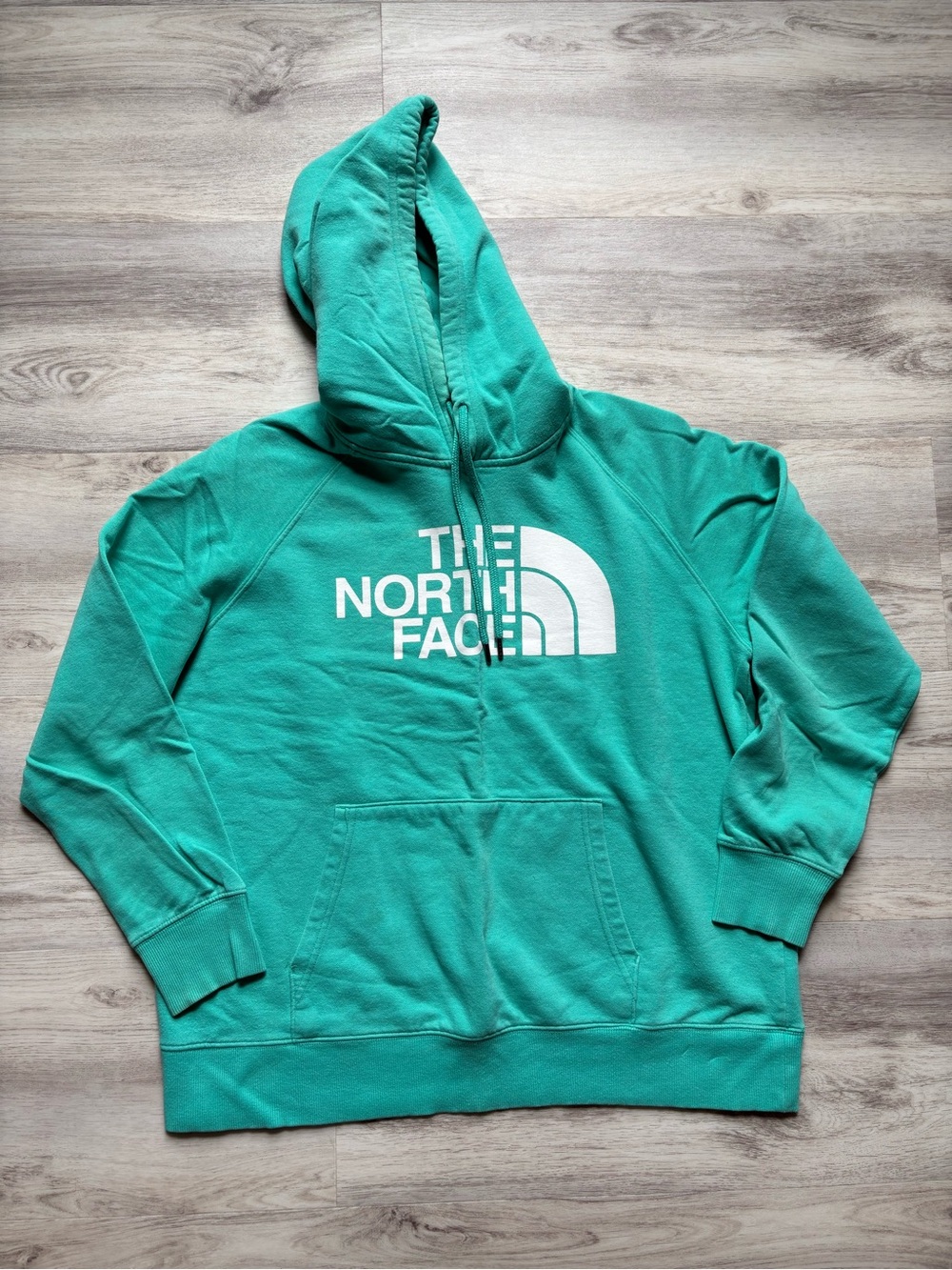 The North Face Teal Green Logo Pullover Hoodie
